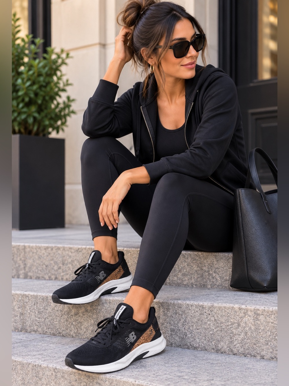 New Balance DynaSoft Black Leopard Sneakers Women’s Size 10